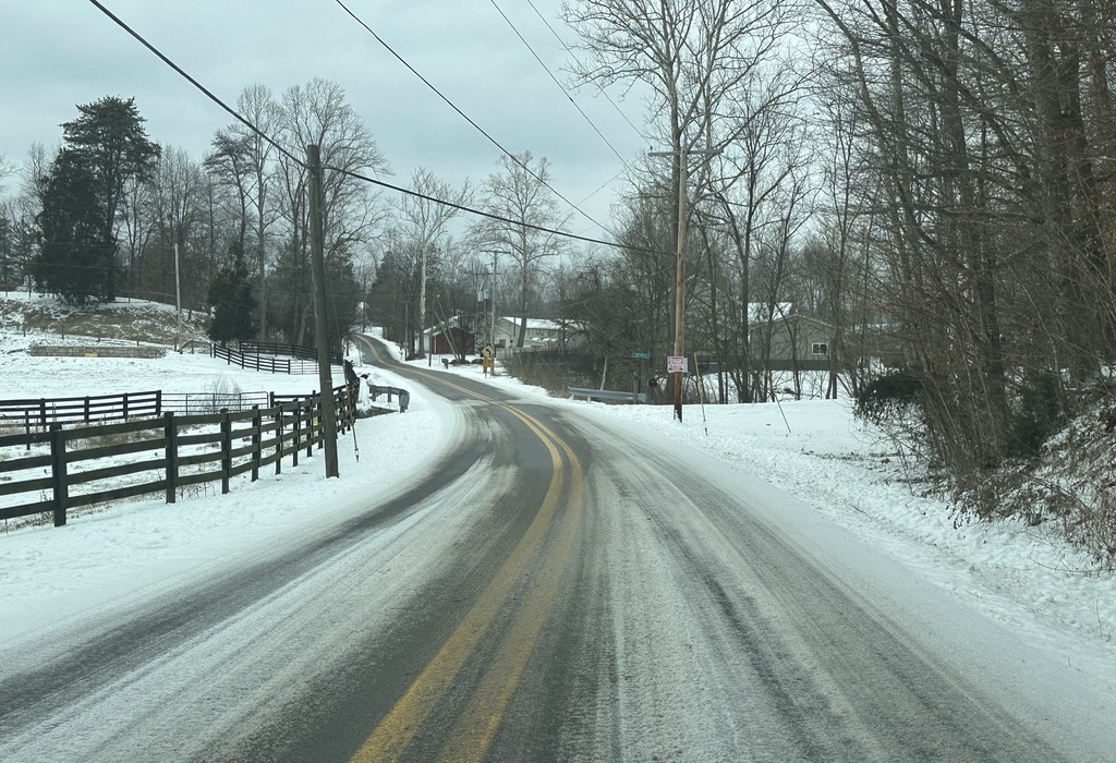 snow covered road