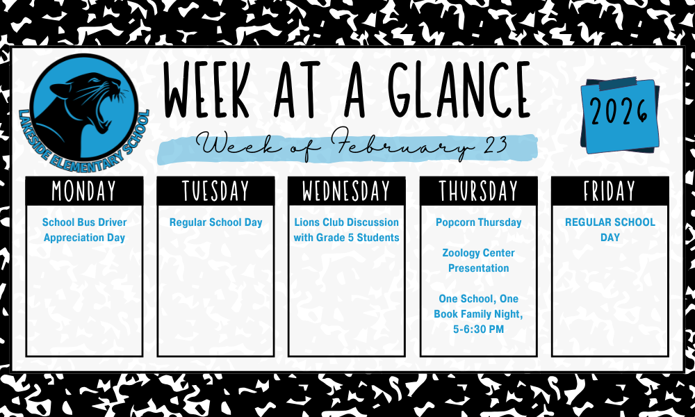Week at a Glance for February 23