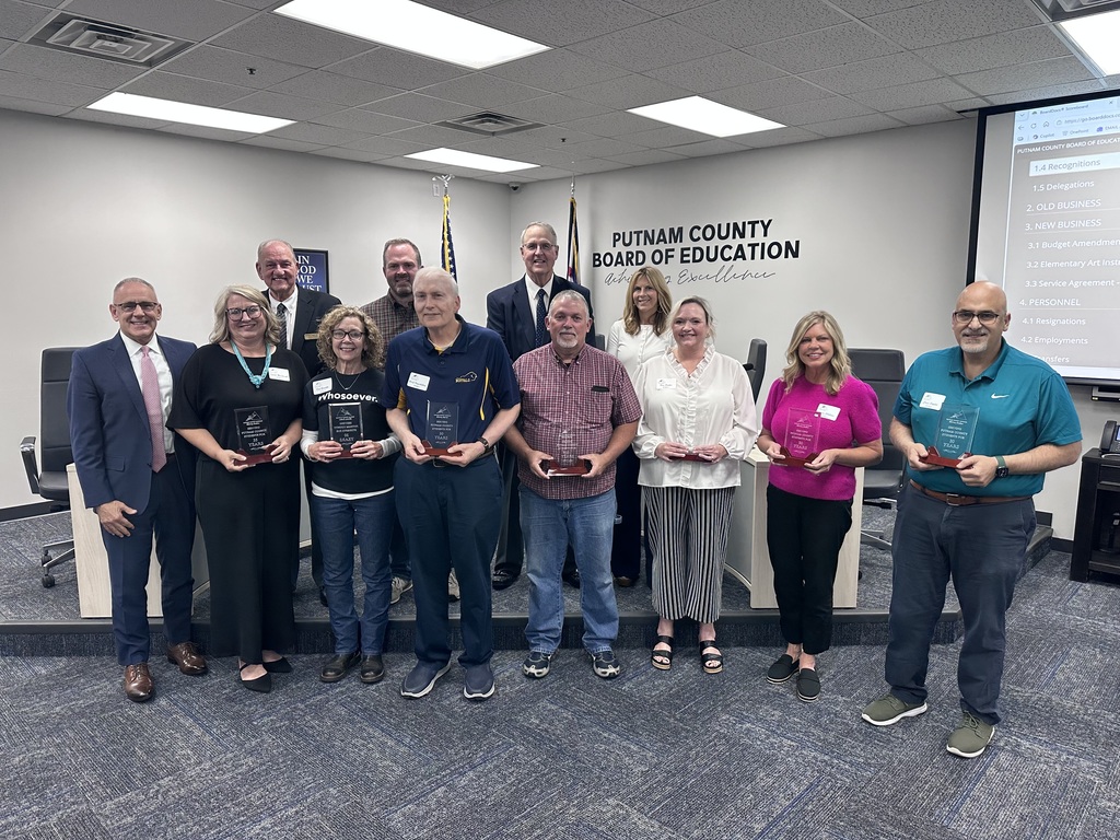 🎉 Honoring a Legacy of Service 🎉 At the May 4, 2026 Putnam County Board of Education meeting, we proudly recognized educators celebrating 30 and 35 years of service to Putnam County Schools. Their dedication has shaped generations of students and strengthened our entire school community. Thank you for your commitment, passion, and lasting impact—we are grateful for all you do! 💙🍎