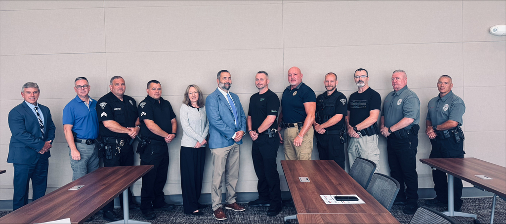 Mr. McGrew meets with county school safety officers to go over safety for the upcoming school year. 