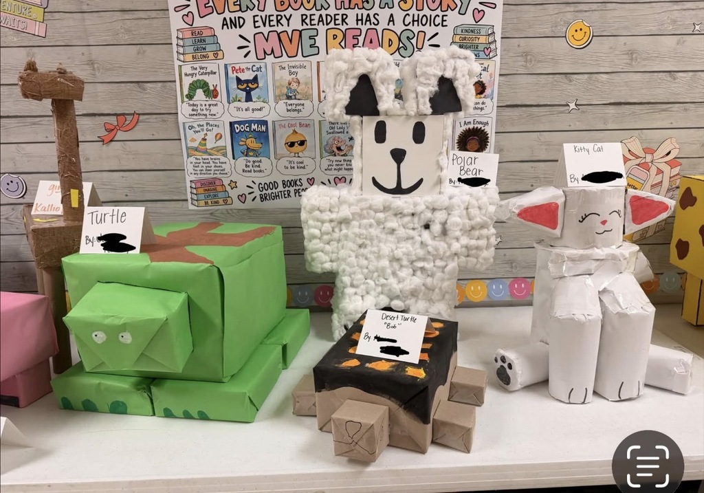 Turtle and Polar Bear made from shapes