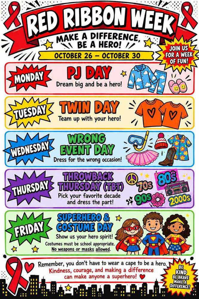 Red Ribbon Week Dress Up Days!