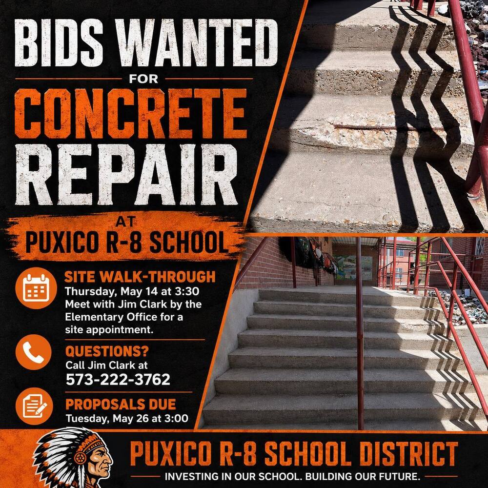 Bids wanted for Concrete Repair