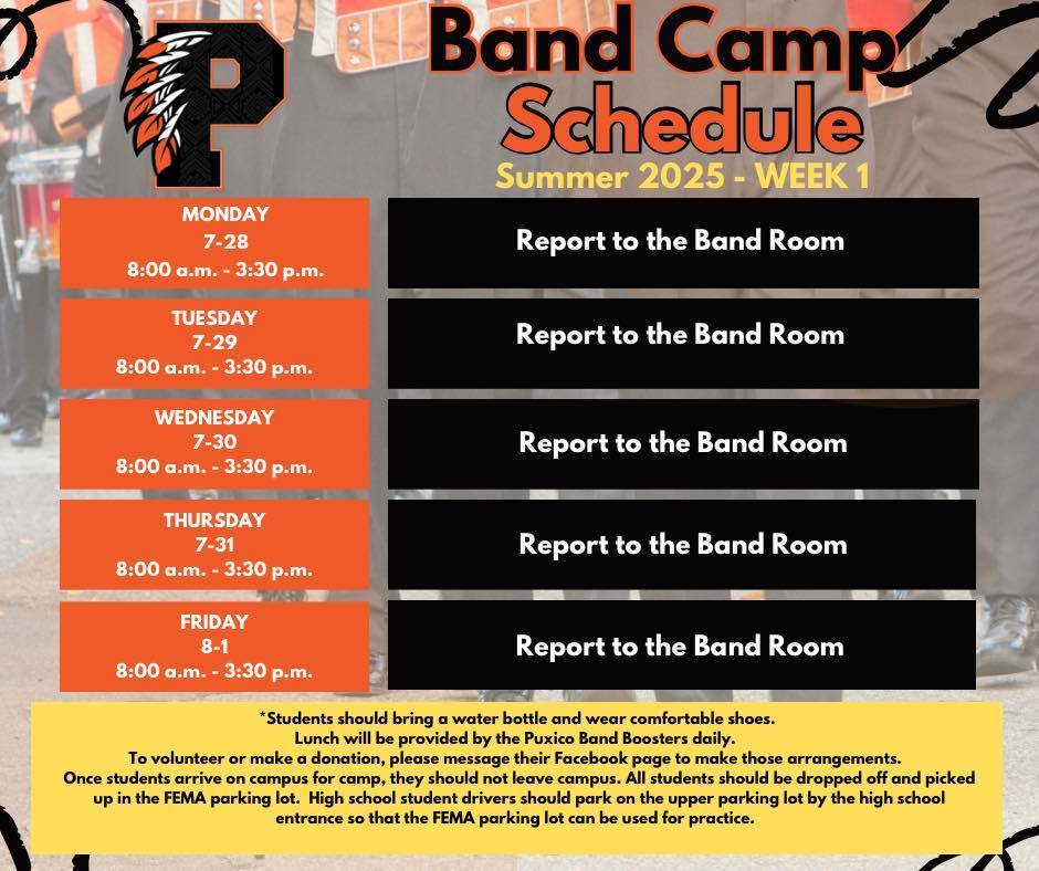 Band Schedule