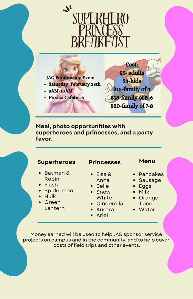 Super Hero Princess Breakfast