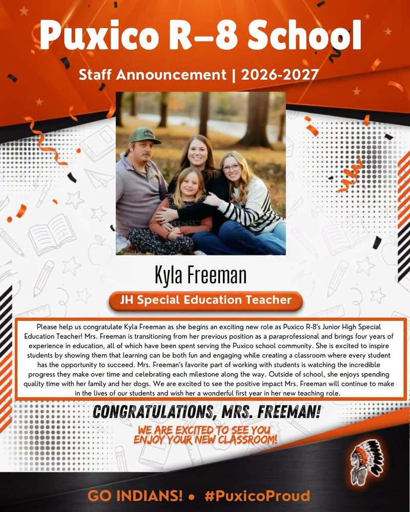 Congratulations, Mrs. Freeman!