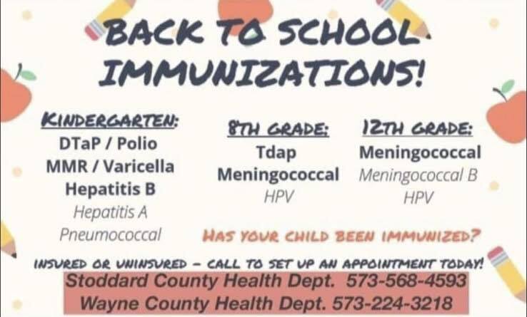 Back to school immunizations!