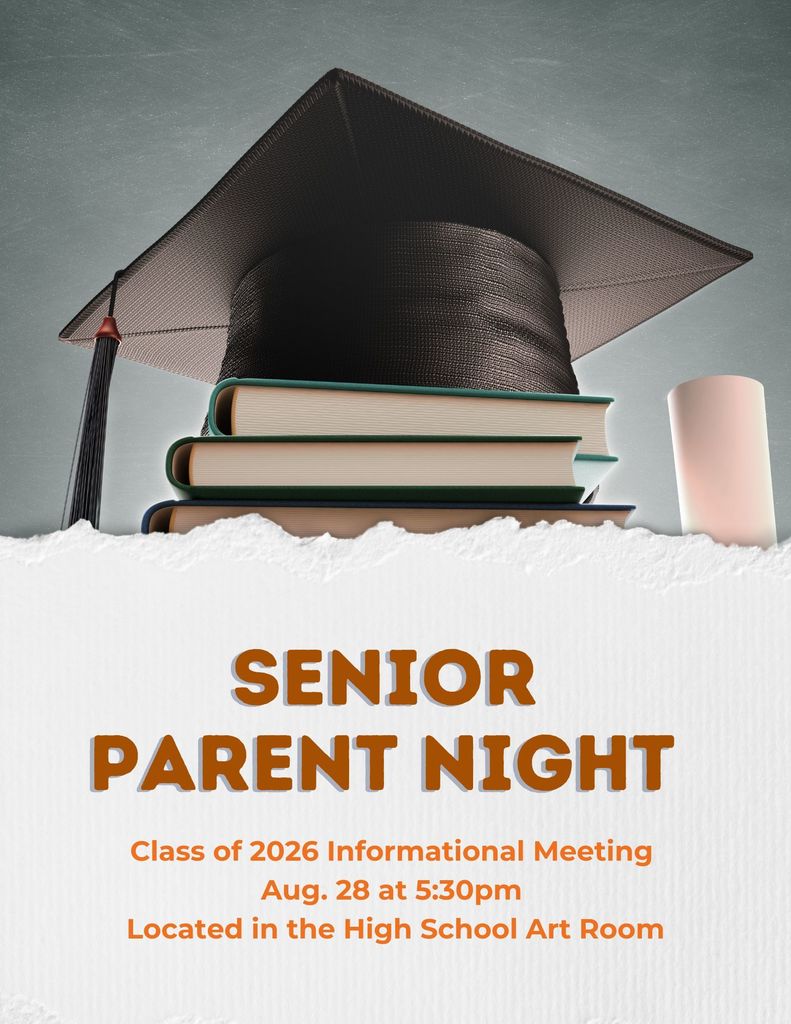 Senior Parent Night 8/28 at 5:30 pm