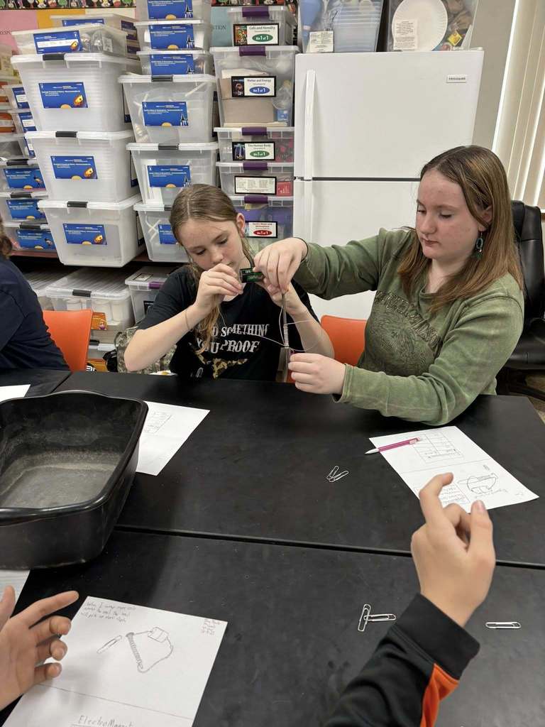 Check out the 7th graders making electromagnets in science class recently.