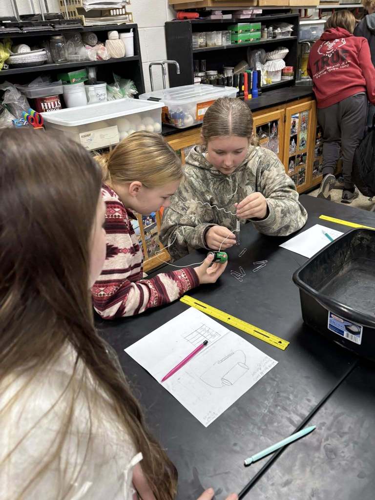 Check out the 7th graders making electromagnets in science class recently.