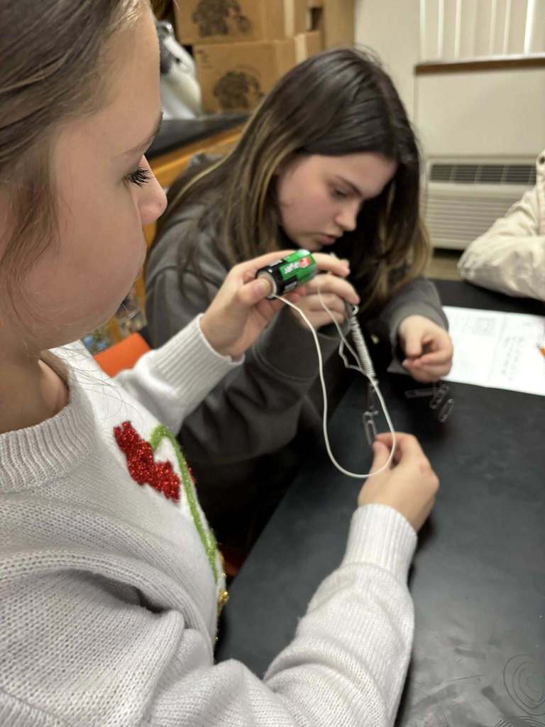 Check out the 7th graders making electromagnets in science class recently.