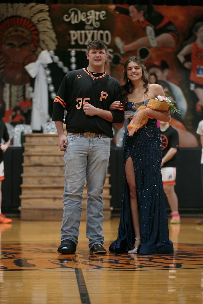 Congratulations to the 2026 Puxico Homecoming King, senior Landan Burchard, and Homecoming Queen, junior Maddison Camden! We also want to recognize our retiring royalty, 2025 Homecoming King, Grant McMillan, a junior class member, and 2025 Homecoming Queen, Laney Porter, a proud Puxico High School graduate, for representing Puxico so well. Landan and Maddison were crowned Friday, January 18, following the Puxico vs. Greenville basketball contest. A big thank you to Tiny|Soul Photography for capturing these special moments!  Included are pictures of our other homecoming candidates and runner for the evening.