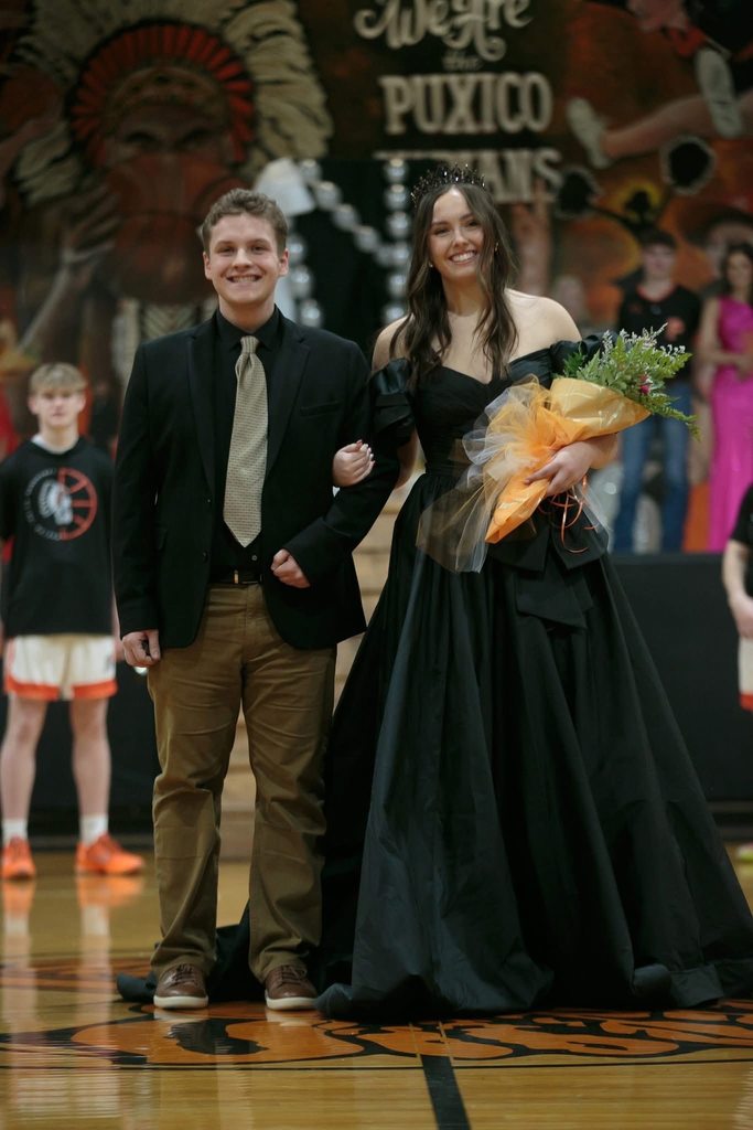 Congratulations to the 2026 Puxico Homecoming King, senior Landan Burchard, and Homecoming Queen, junior Maddison Camden! We also want to recognize our retiring royalty, 2025 Homecoming King, Grant McMillan, a junior class member, and 2025 Homecoming Queen, Laney Porter, a proud Puxico High School graduate, for representing Puxico so well. Landan and Maddison were crowned Friday, January 18, following the Puxico vs. Greenville basketball contest. A big thank you to Tiny|Soul Photography for capturing these special moments!  Included are pictures of our other homecoming candidates and runner for the evening.