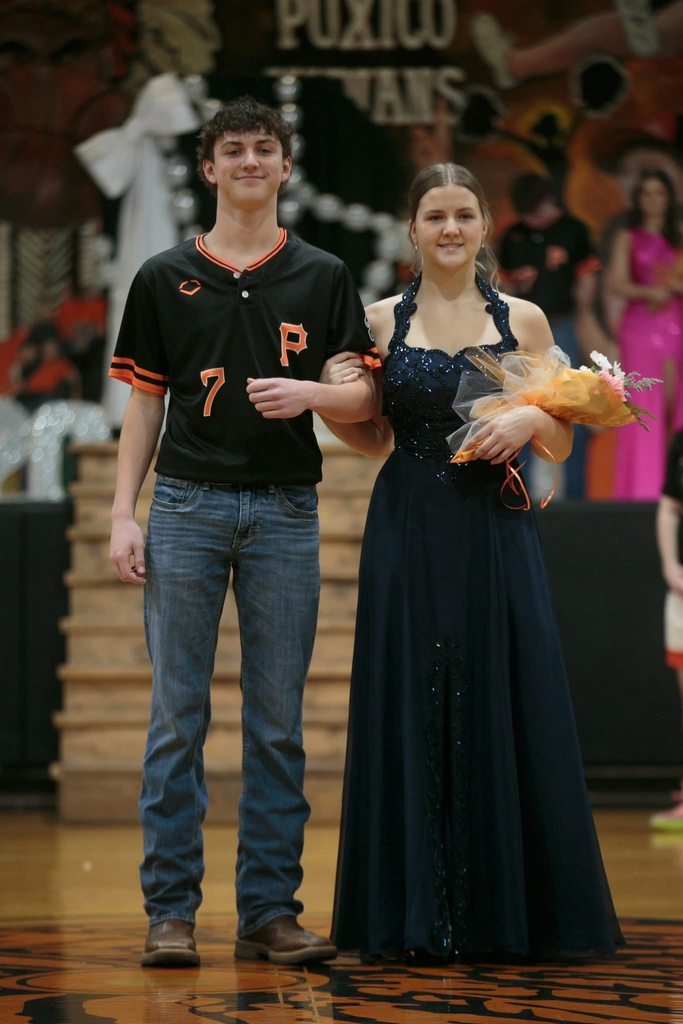 Congratulations to the 2026 Puxico Homecoming King, senior Landan Burchard, and Homecoming Queen, junior Maddison Camden! We also want to recognize our retiring royalty, 2025 Homecoming King, Grant McMillan, a junior class member, and 2025 Homecoming Queen, Laney Porter, a proud Puxico High School graduate, for representing Puxico so well. Landan and Maddison were crowned Friday, January 18, following the Puxico vs. Greenville basketball contest. A big thank you to Tiny|Soul Photography for capturing these special moments!  Included are pictures of our other homecoming candidates and runner for the evening.