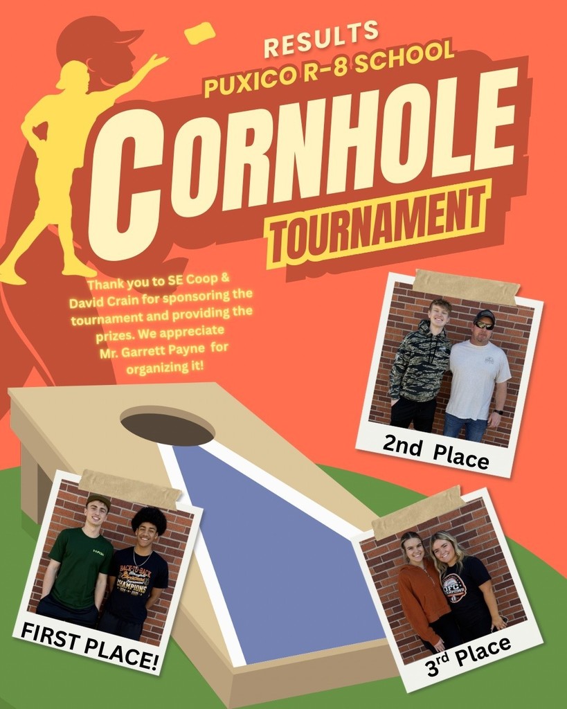 The Puxico R8 School District would like to extend a THANK YOU to everyone who made our 2nd annual Chili dinner fundraiser a huge success!