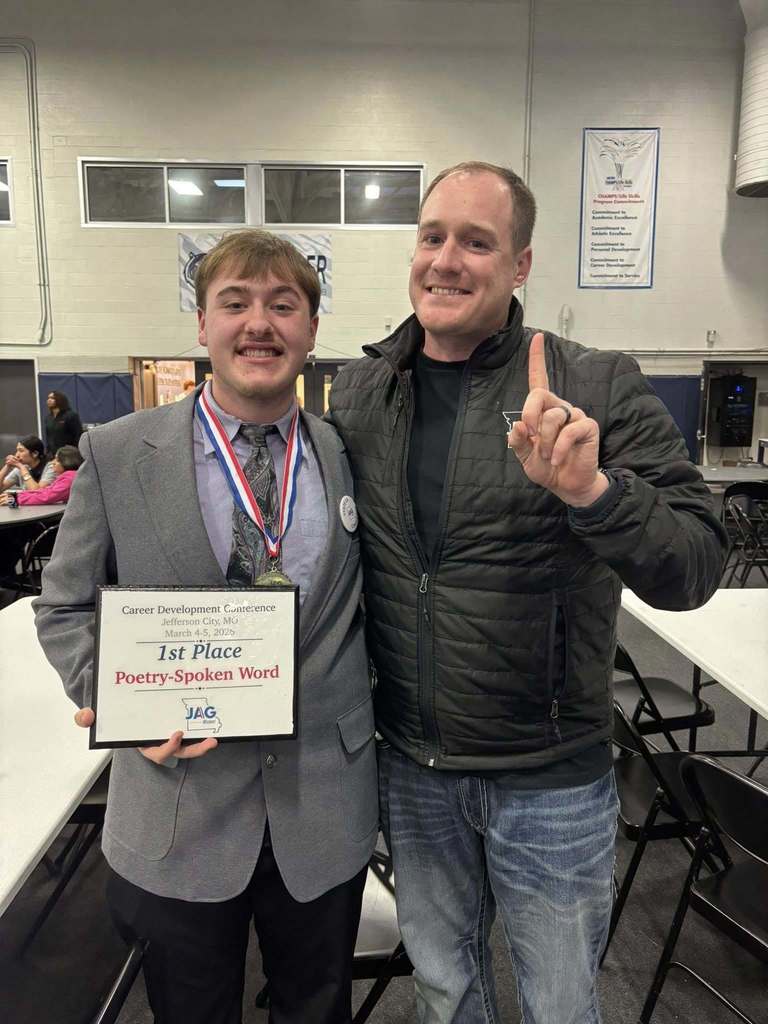 Congratulations to Brayden Zych on an amazing showing at this year’s state CDC! He placed FIRST in Poetry-Spoken Word, AND he earned the Southeast Representative State Officer position. We’re all so proud of you, Brayden!