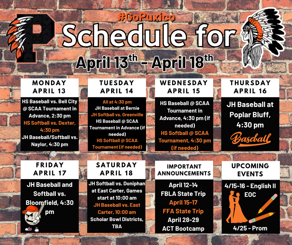 Weekly Update 4/13-4/18