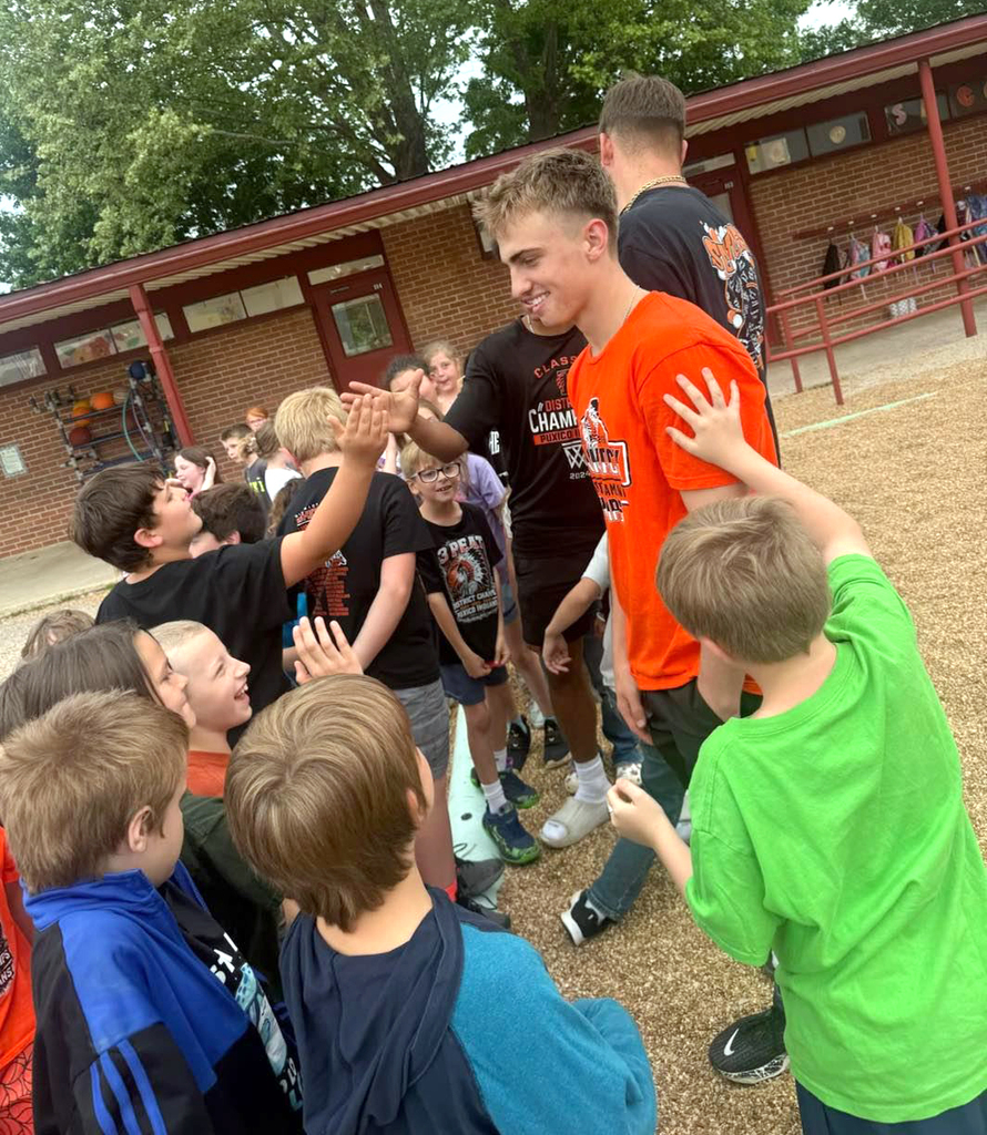 Jett Hancock with children