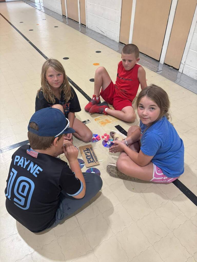 Students learned how to engineer and build their own balloon-powered cars.