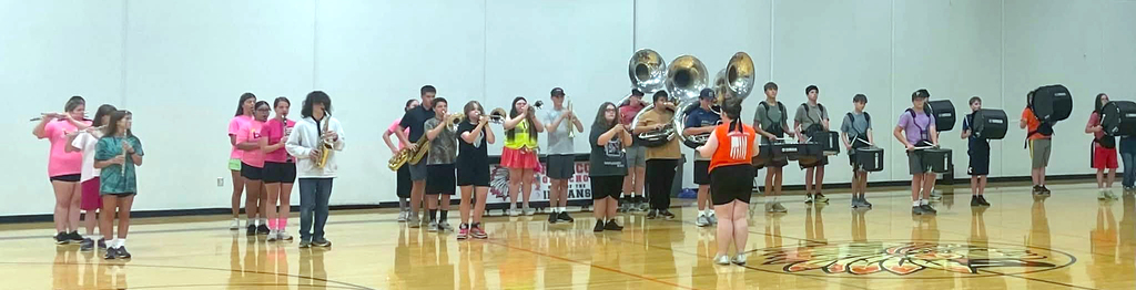 Band Camp - Day 3. We are incredibly proud of the hard work and positive attitudes of these students.
