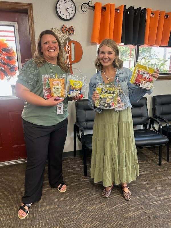 Big, thank you to Caring Hearts home care for delivering these sweet gifts to all of our teachers
