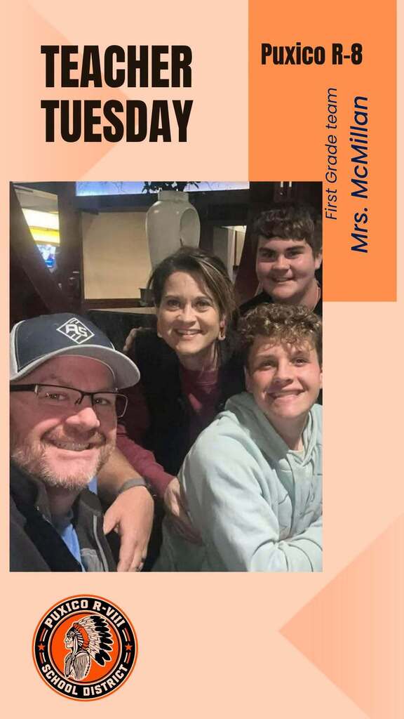 #TeacherTuesday Wrapping up our First Grade Team with the amazing Mrs. McMillan! Her kindness, dedication, and love for her students make such a difference every day. She has the ability to make anyone's day! We are so thankful to have her as part of Puxico Elementary! 🧡🖤 I love teaching 1st grade because first graders are the perfect combination of sweet, silly, curious, and just a little bit crazy! 😂 I love kids, and I love watching those little light bulbs come on when they learn something new. There is nothing better than hearing, “I DID IT!” after something finally clicks. These little guys are our future, and I want every child to know just how important, special, and capable they are. ❤️ My goal is not only to teach them how to read, write, and do math, but to help them believe in themselves and know that they can do big things! First grade may be a little messy, a little loud, and full of questions like “Why?”… about 47 million times a day! 😆 But I wouldn’t trade it for anything. I love my little learners, and I am so lucky to be their teacher!