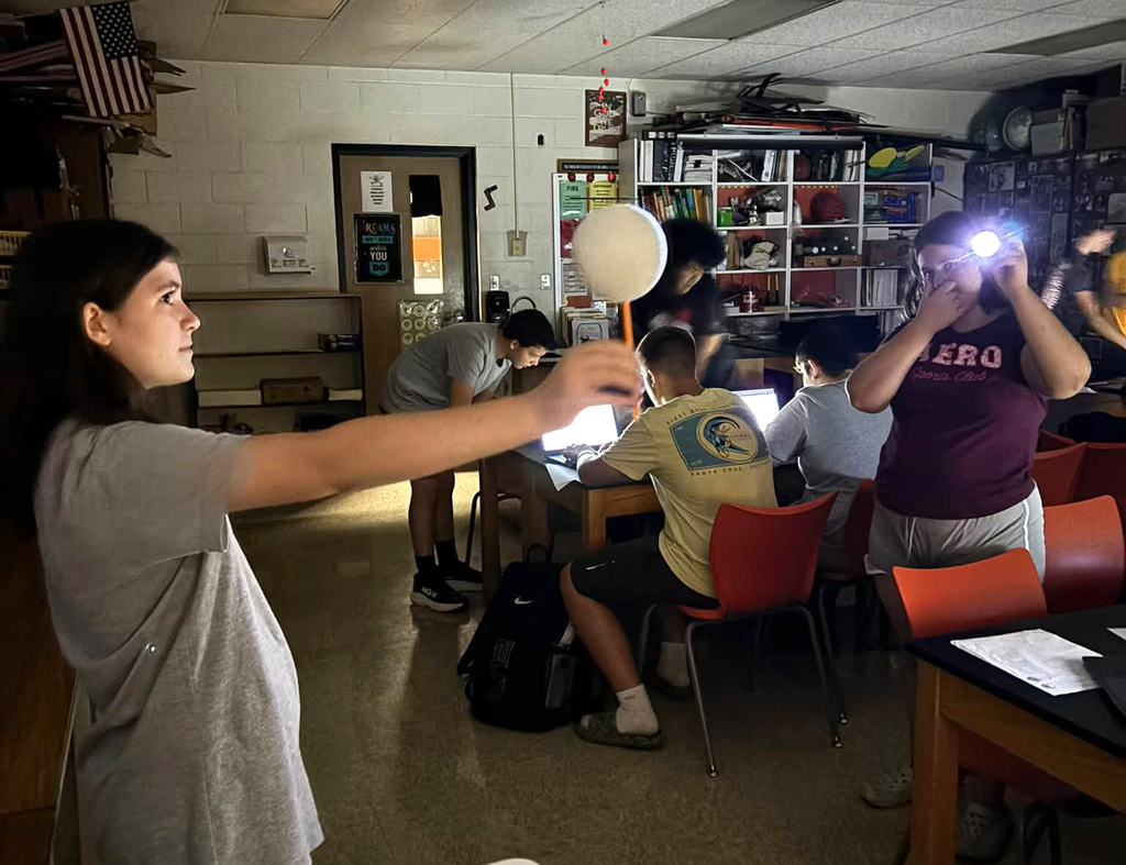Check out Mr. Davis 8th Grade science class discovering the different moon phases!
