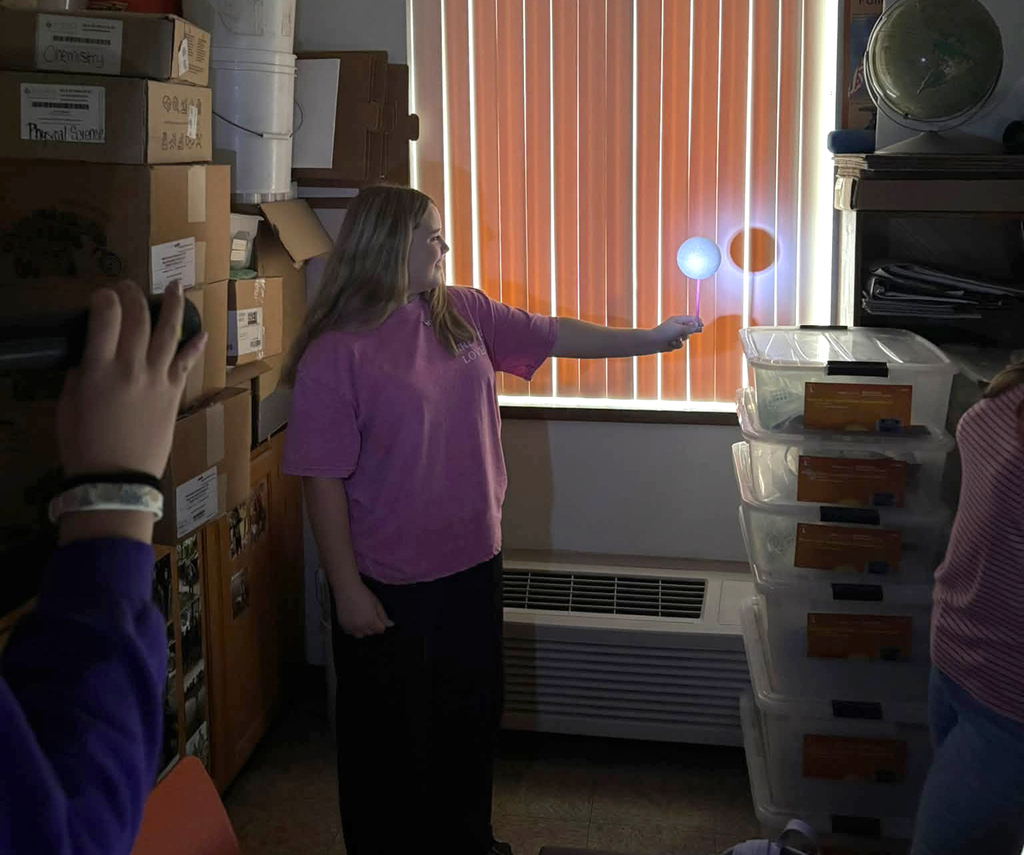 Check out Mr. Davis 8th Grade science class discovering the different moon phases!