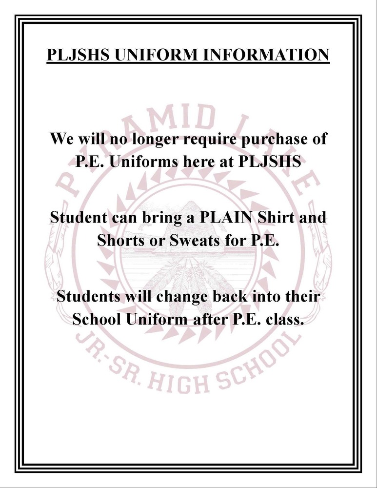 PE UNIFORM INFO