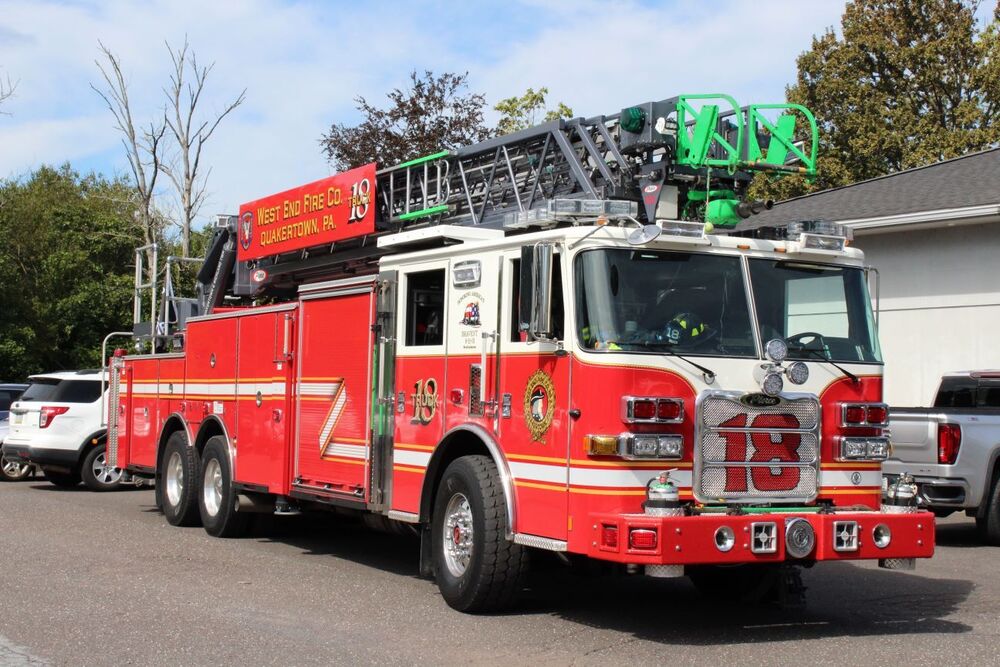 A photo of a fire truck