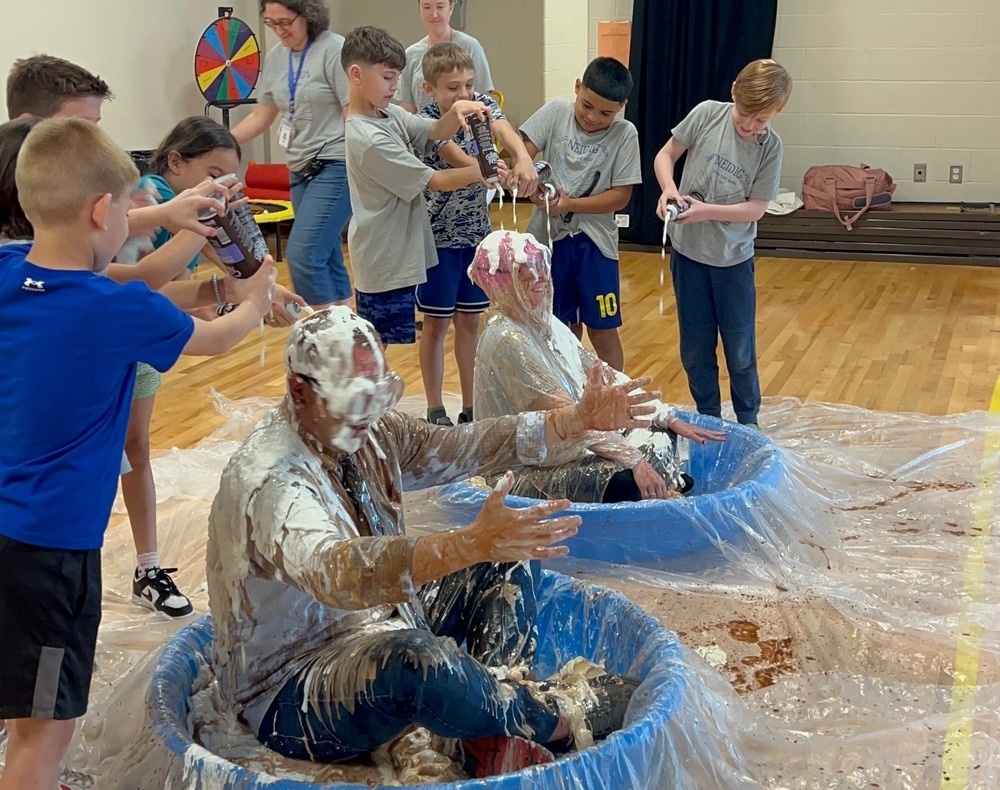 Mr. Godshalk and Dr. Kenyon become Human Sundaes