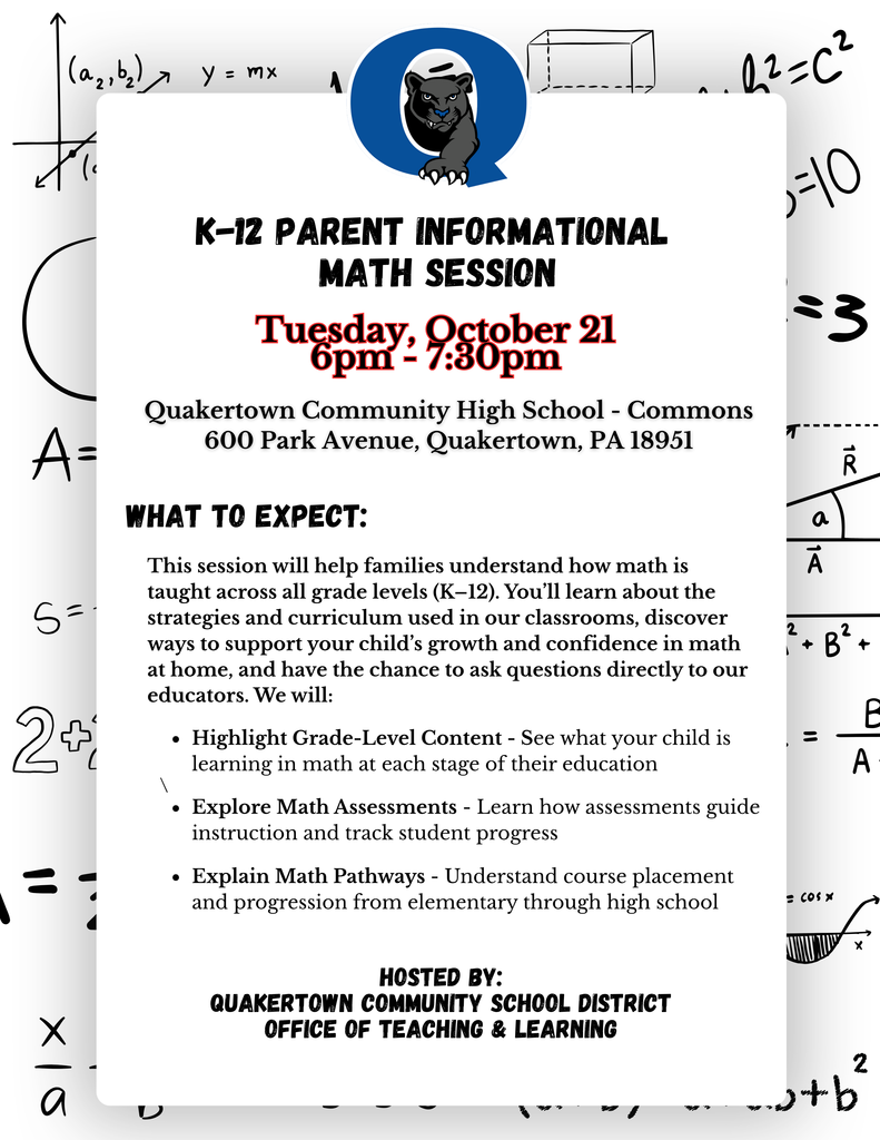 K-12 Parent Informational math session