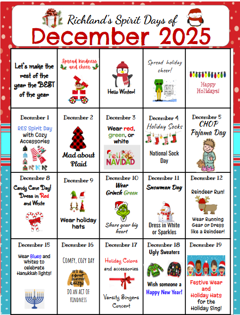 December Spirit Calendar