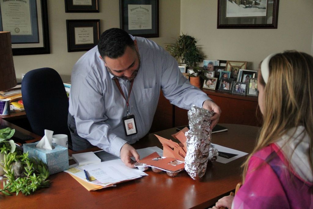 Dr. Thomspon enjoys his "Brown Es" for April Fool's Day