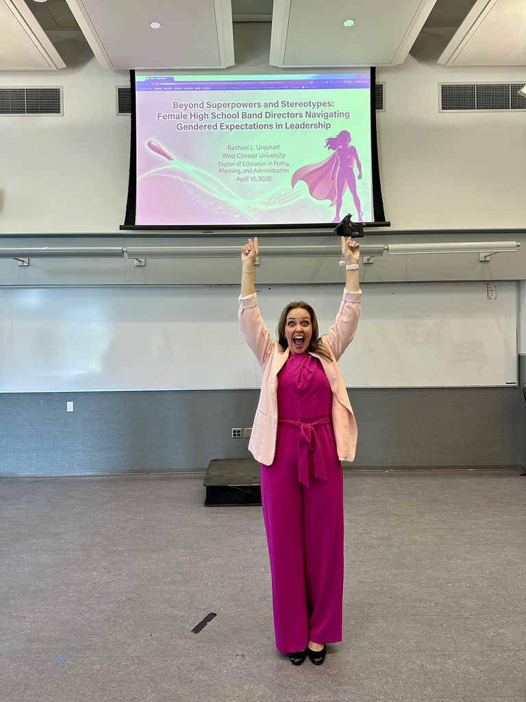 We have a serious Panther Pride Moment to share - there's a new Doctor at QCHS.... Dr. Rachael Urquhart! This Doctor can do it all - lead our Quakertown Panther Marching Band, play every band instrument, and now... she's a Doctor of Education! Congratulations, Dr. Urquhart, on this prestigious achievement. You inspire us!