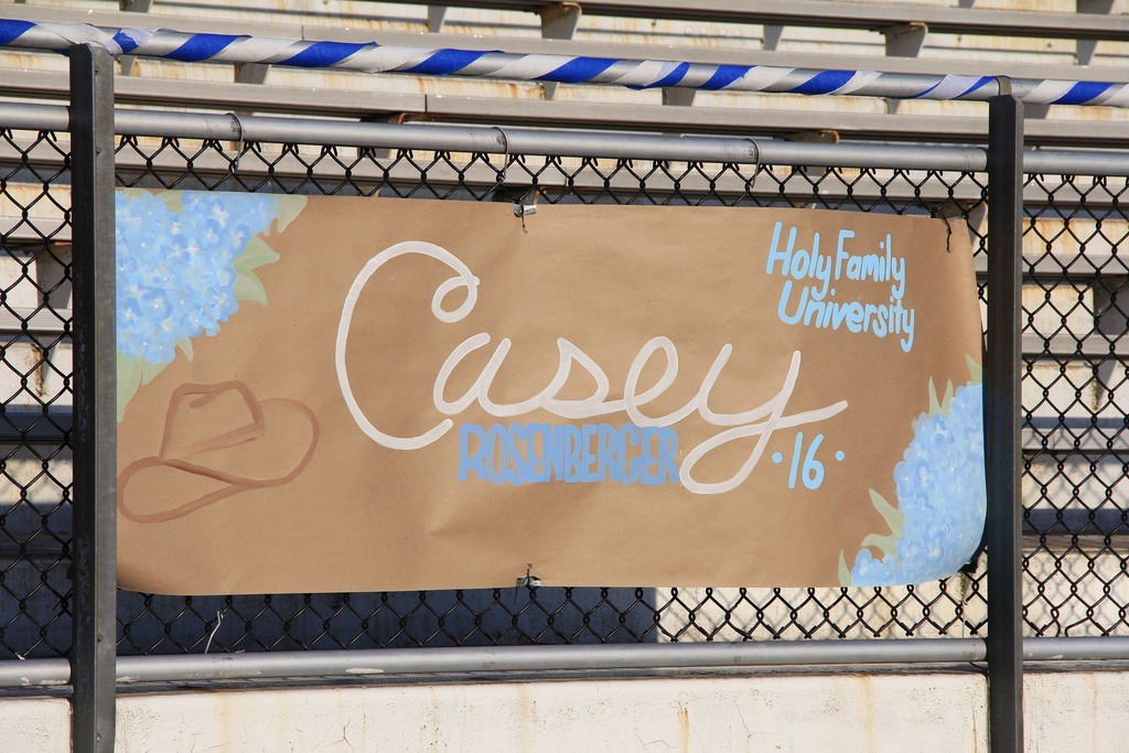 Casey's decorated sign from her teammates.