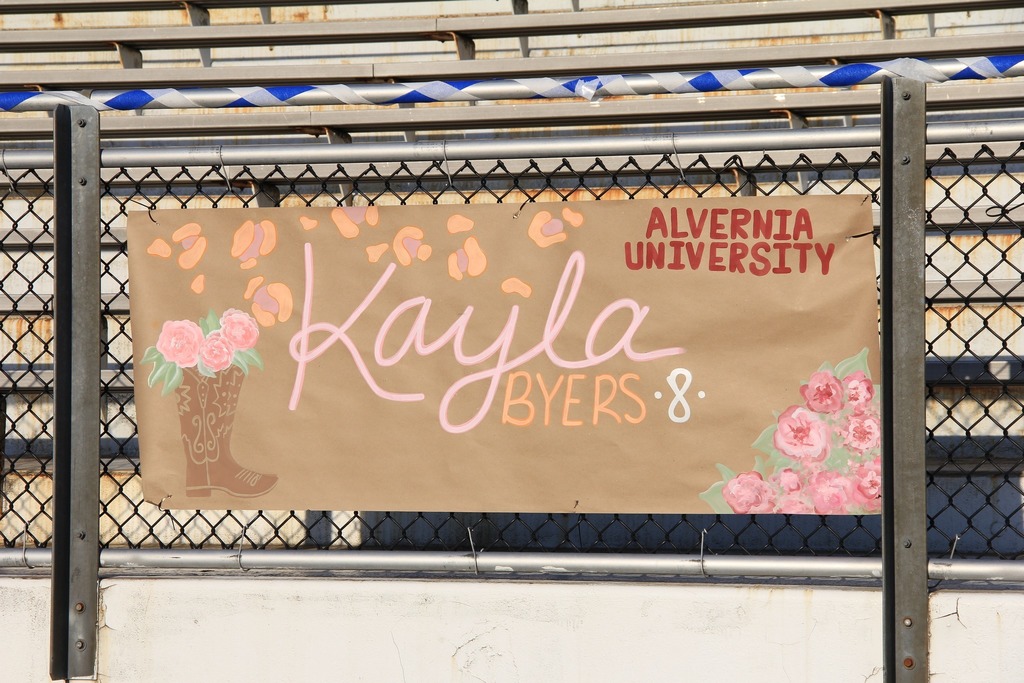 A decorated sign celebrating Kayla.