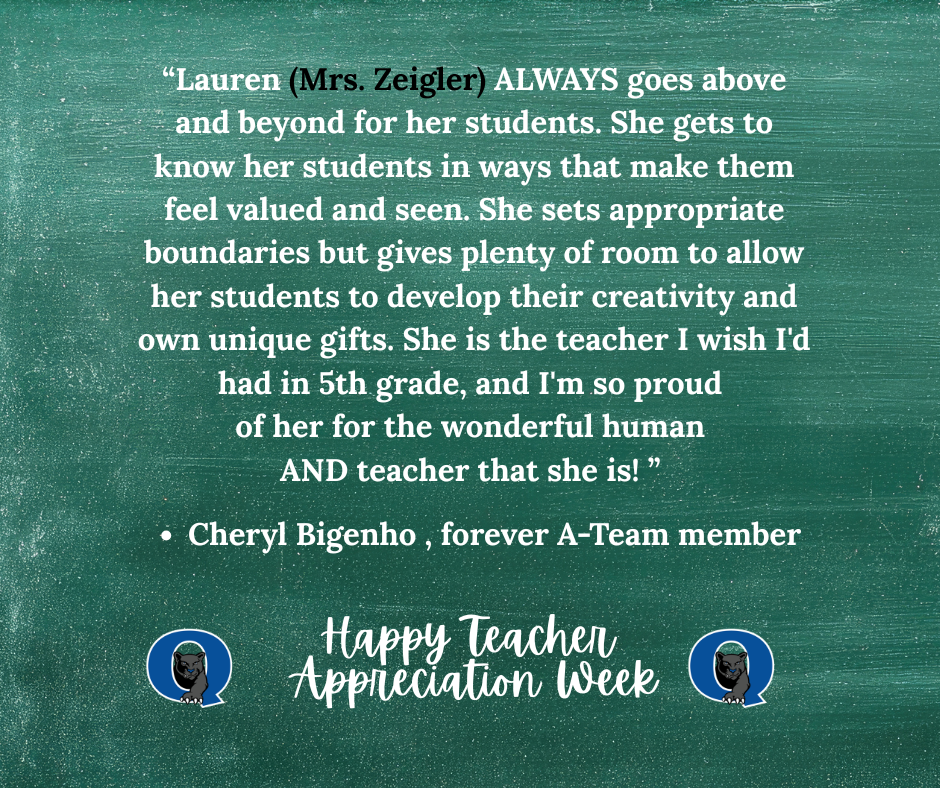 Thank you to everyone who has taken a moment to recognize our incredible Trumbauersville teachers! 🎉 There’s just one day left to submit! All messages will be shared with our school staff as a reminder of the impact they make every day! Take a moment to share some positivity, like this message for Mrs. Zeigler: "Lauren (Mrs. Zeigler) ALWAYS goes above and beyond for her students. She gets to know her students in ways that make them feel valued and seen. She sets appropriate boundaries but gives plenty of room to allow her students to develop their creativity and own unique gifts. She is the teacher I wish I'd had in 5th grade, and I'm so proud of her for being a wonderful human and teacher that she is! ” -Cheryl Bigenho, forever A-Team member Don't miss your chance; click here to send your message of thanks today: https://docs.google.com/forms/d/e/1FAIpQLSdSIMftwBr0kVg_jW9l-5T4g8-xGWNOFb9DbD_Rie_5MZdWTg/viewform?usp=sharing&ouid=101106225192949971252