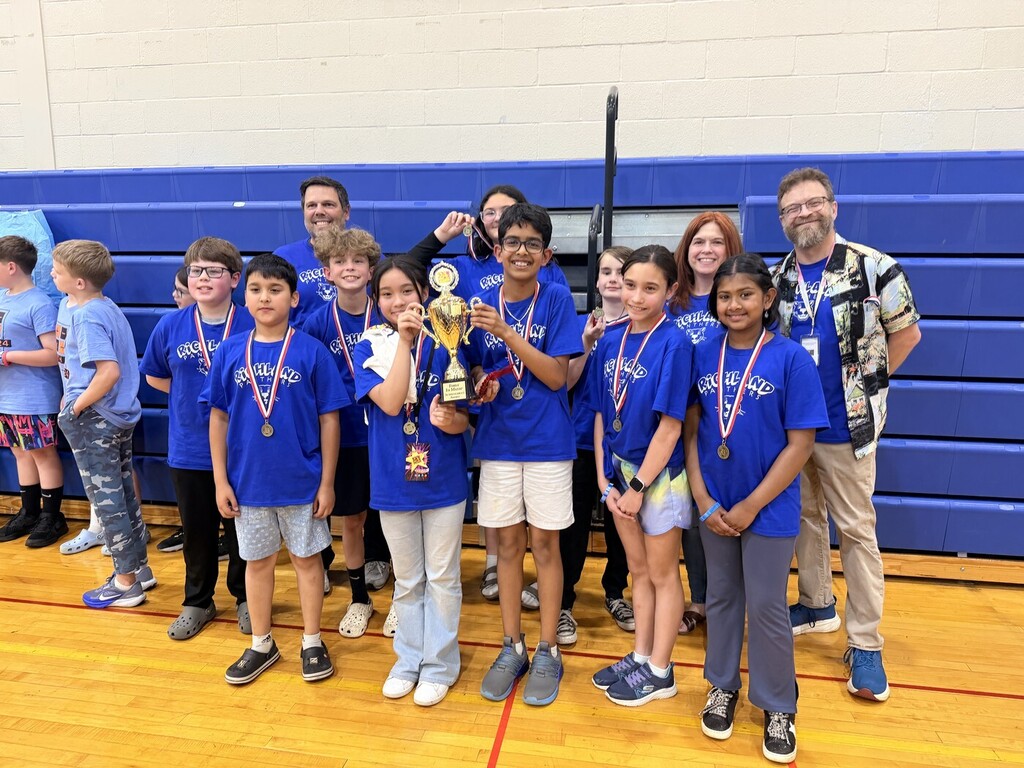 Over the past several months, elementary students across the district have been sharpening and perfecting their Math24 skills. Why? To prepare for the QCSD Math24 Competition, hosted by the Office of Teaching and Learning. The competition took place on the evening of May 13th at the Sixth Grade Center, featuring teams from all five of our elementary schools: Neidig, Pfaff, Quakertown, Richland, and Trumbauersville. Congratulations to our Richland Mathletes! Our team took home a 1st-place finish! Well done, Panthers!