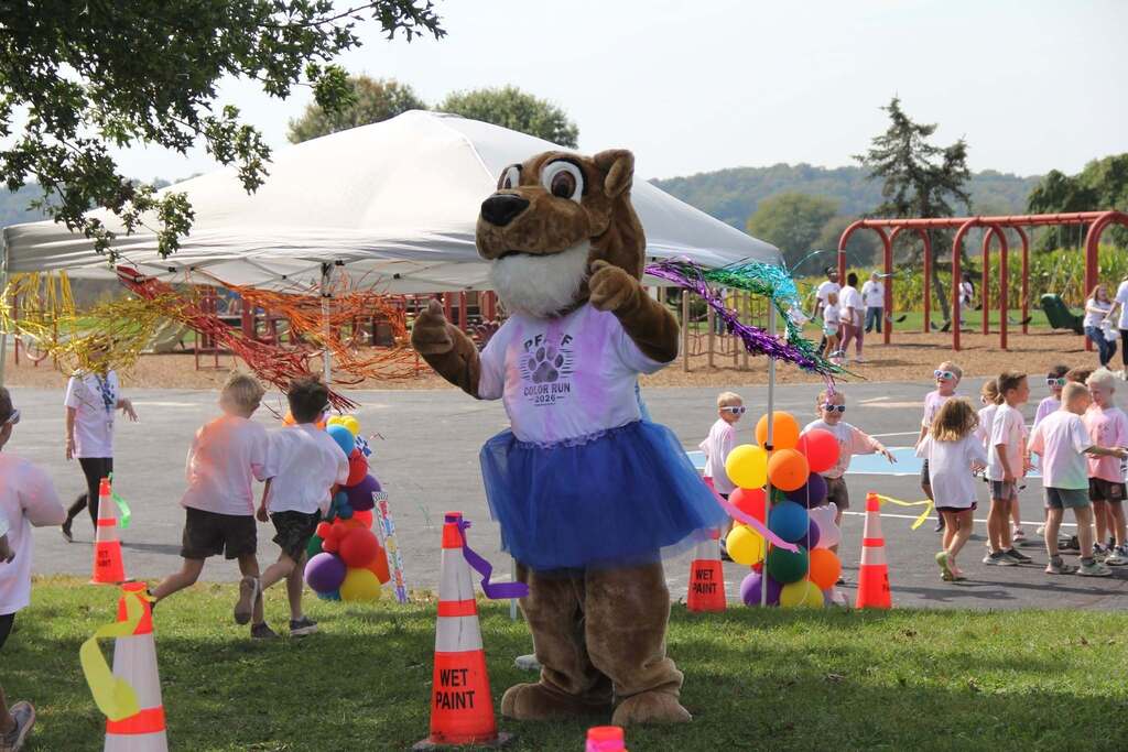 The Puma Mascot cheering on students