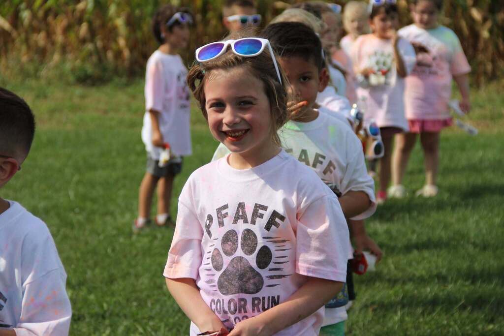 A child smiling