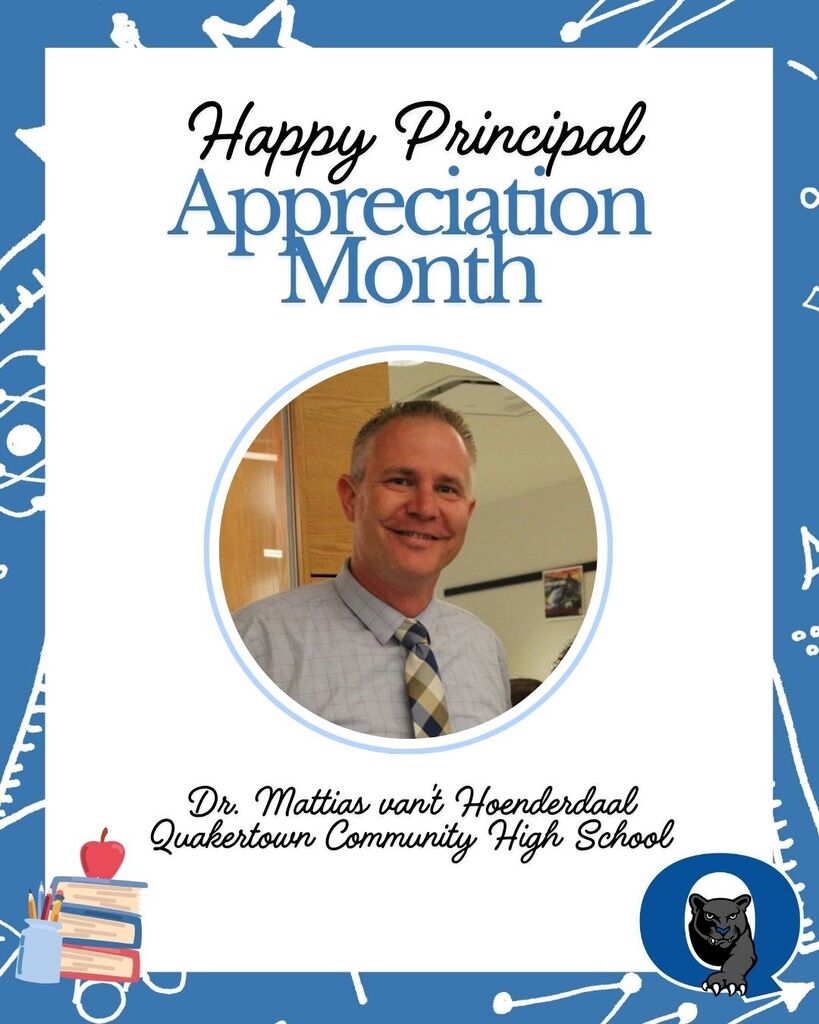 Happy Principal Appreciation Month Dr. van't Hoenderdaal!