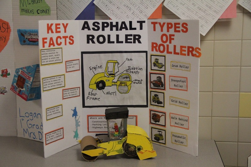 Student display on Asphalt rollers