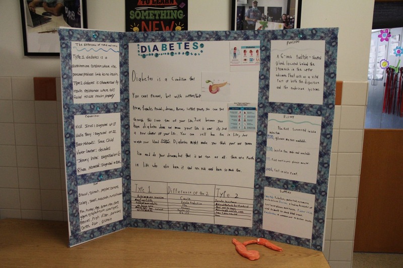 Student display on diabetes