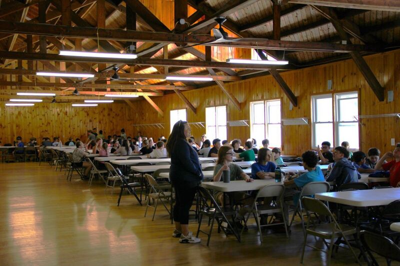 students eating lunch