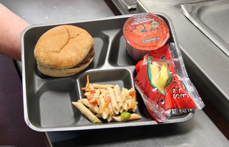 Students serving lunch