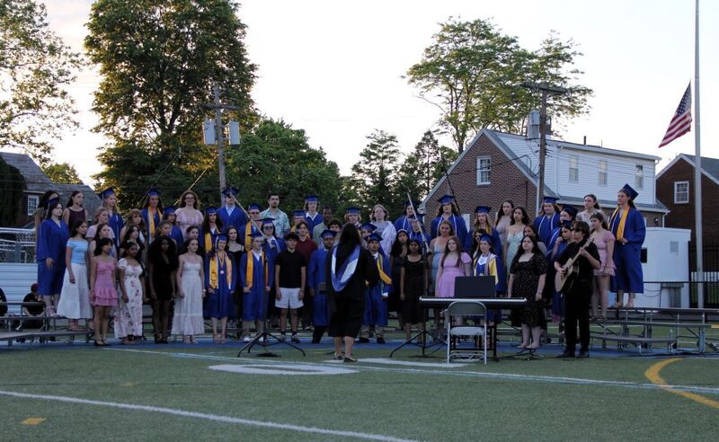 The choir, directed by Ms. Erin Camburn, followed with two moving performances of Flight Song by Kim Andre Arnesen and Good Riddance (Time of Your Life) by Greenday.