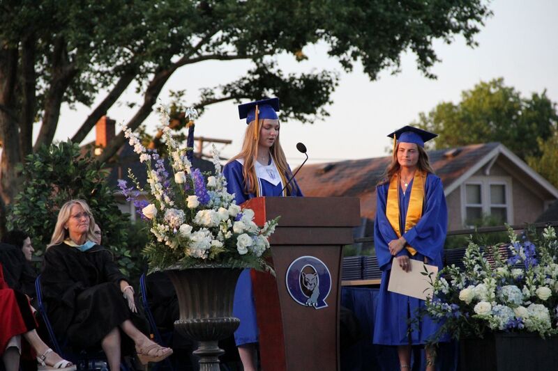 Maeve Henry gives his speech at the podium