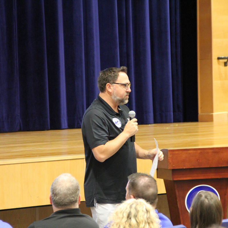 Ryan Wieand speaking to the crowd