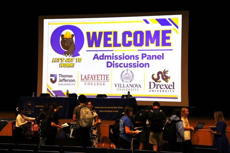 Students chat with representatives and ask questions